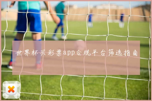 世界杯买彩票app合规平台筛选指南